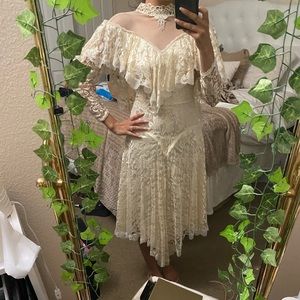 Vintage Victorian Style Lace Dress